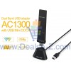 Wavlink AC 1300Mbps Wireless USB Wifi Adapter with USB Cradle Extension